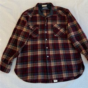 Pendleton woolen mills flannel snap western shirt, *see description for sizing